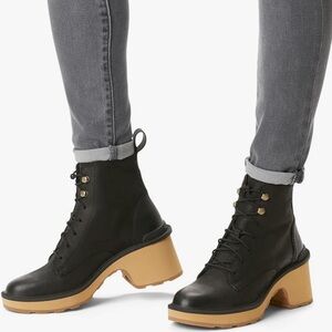 Black & Tawny Buff Sorel Women's Hi-Line Heel Lace-Up Boots Size 10 NWT